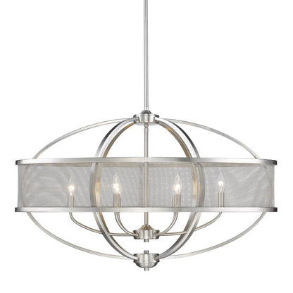 Colson Linear Pendant - Pewter / Pewter Shade - Golden Lighting