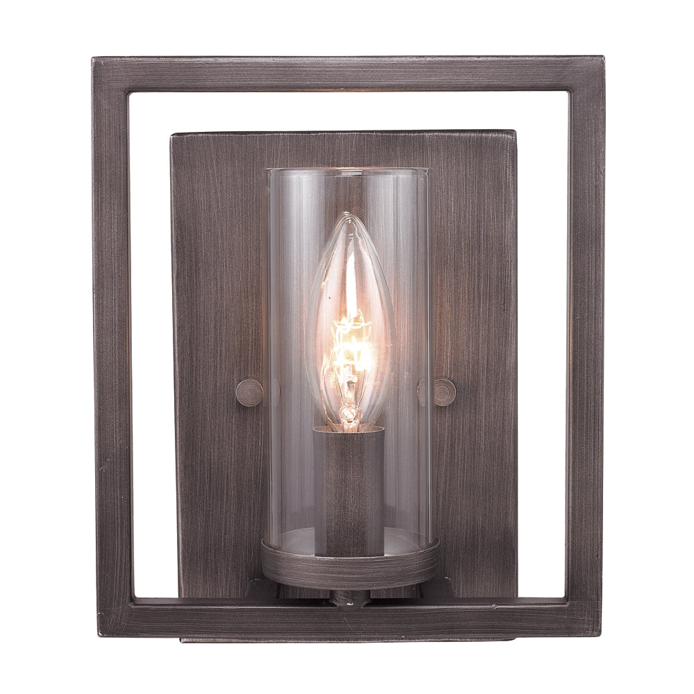 Marco 1 Light Wall Sconce - Gunmetal Bronze - Golden Lighting