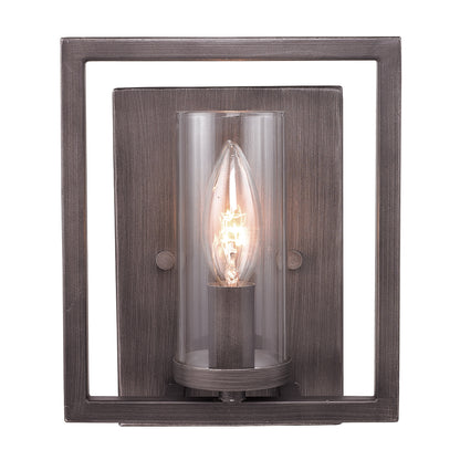 Marco 1 Light Wall Sconce - Gunmetal Bronze - Golden Lighting