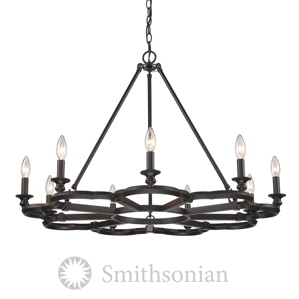 Saxon 9 Light Chandelier -  - Golden Lighting