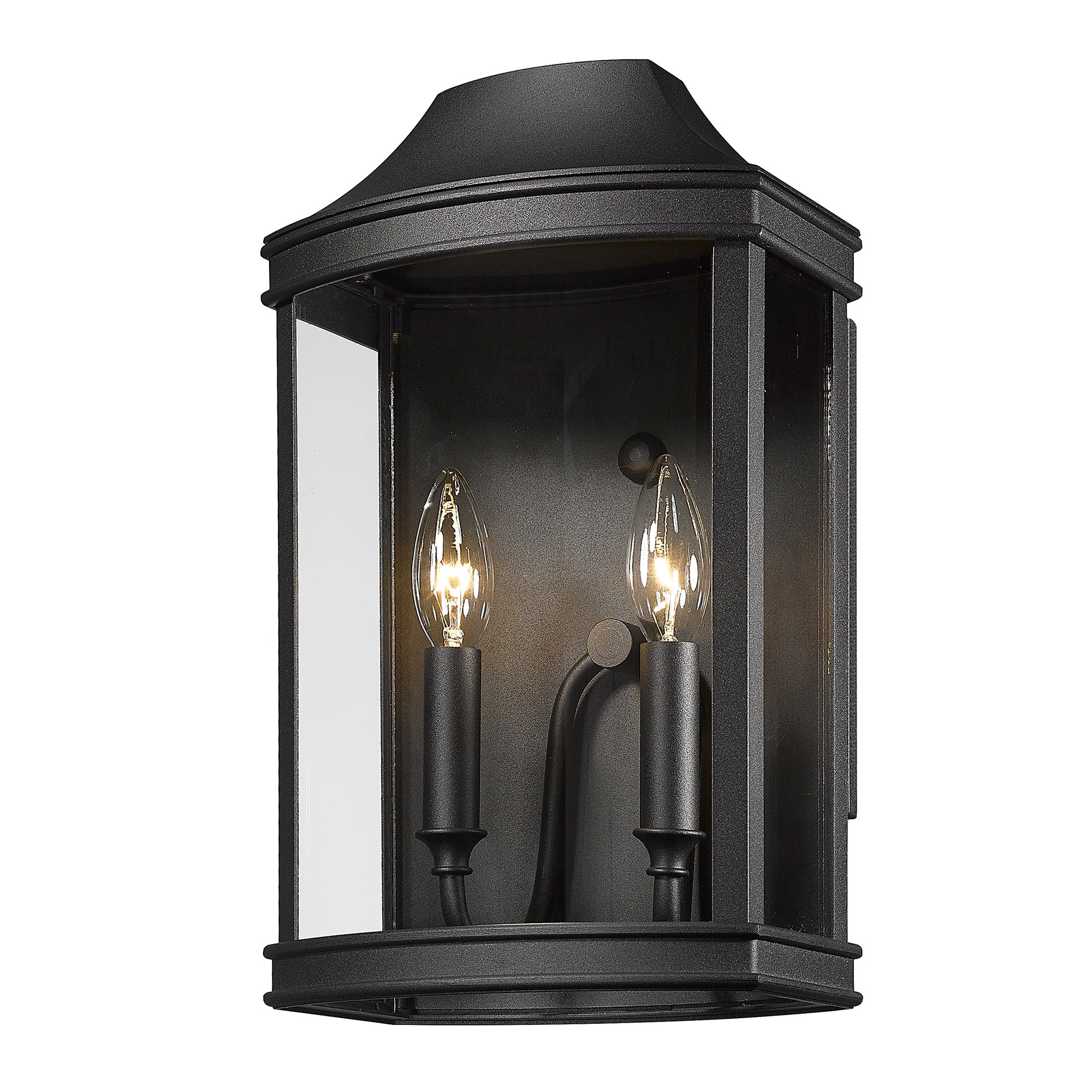 Cohen Medium Wall Sconce - Outdoor - Natural Black / Natural Black - Golden Lighting