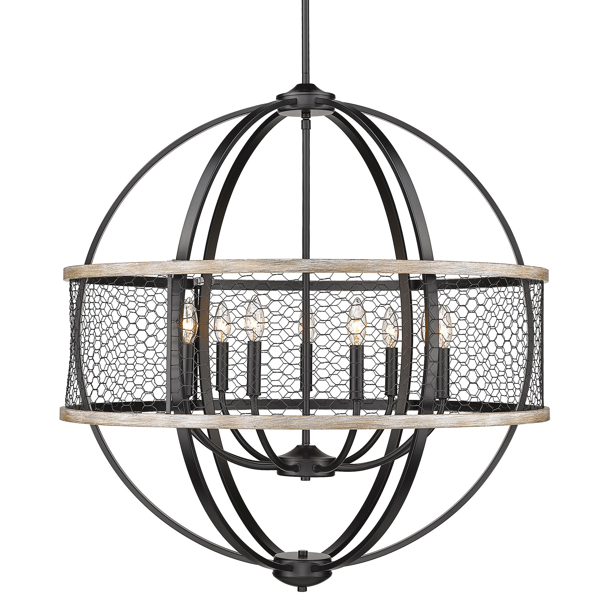 Roost 9 Light Chandelier -  - Golden Lighting