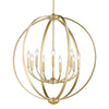 Colson 9 Light Chandelier - Olympic Gold / No Shade - Golden Lighting