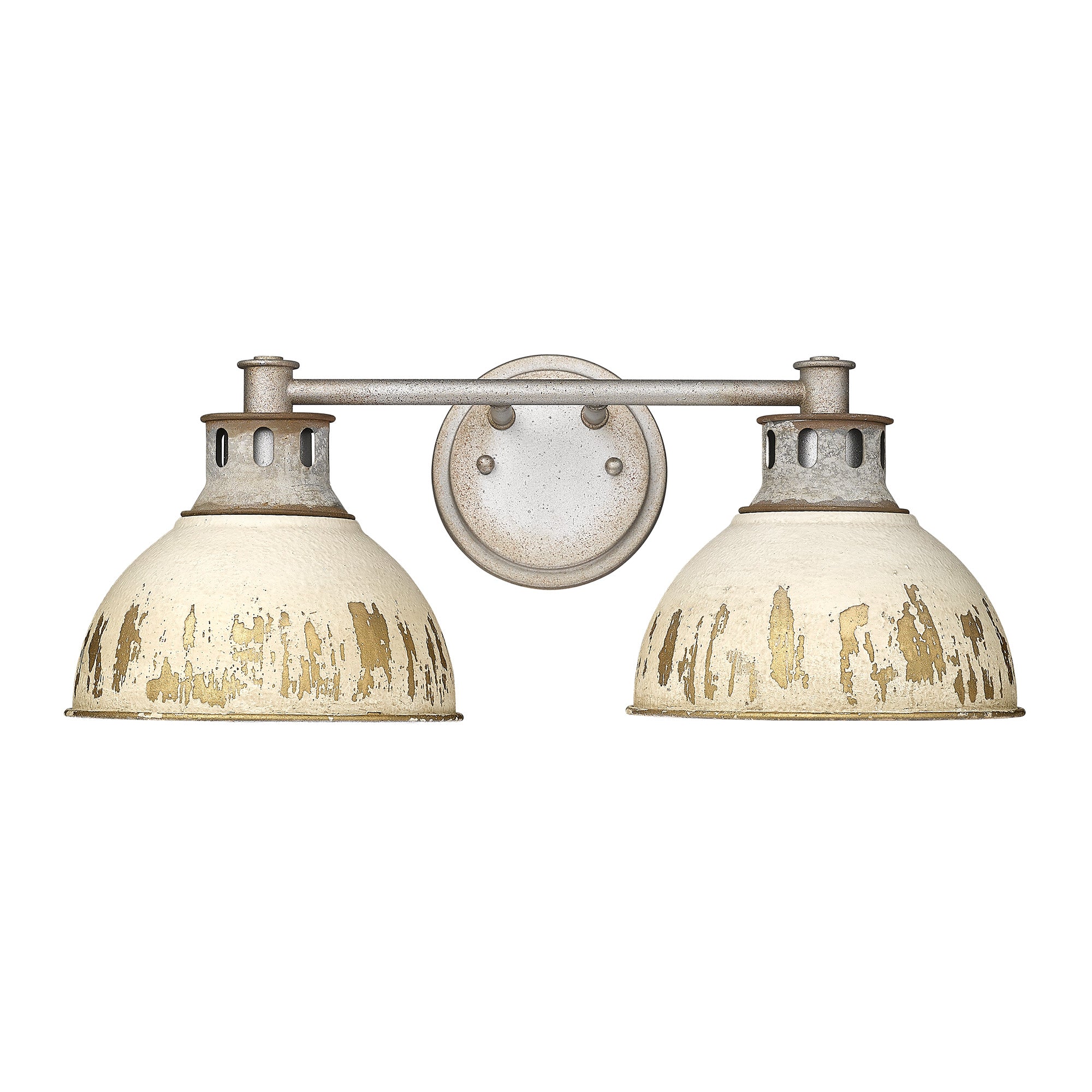 Kinsley 2 Light Bath Vanity - Antique Ivory - Golden Lighting