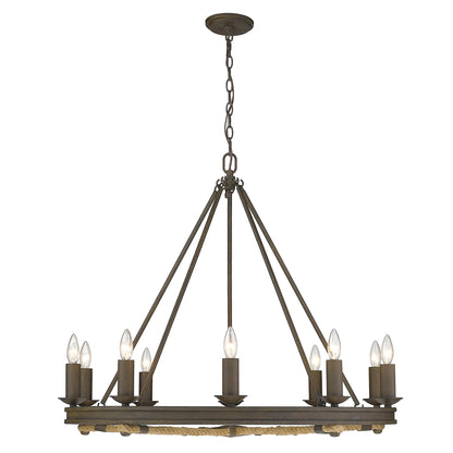 Stokes 10 Light Chandelier -  - Golden Lighting