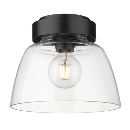 Remy Flush Mount - 10" - Matte Black - Golden Lighting