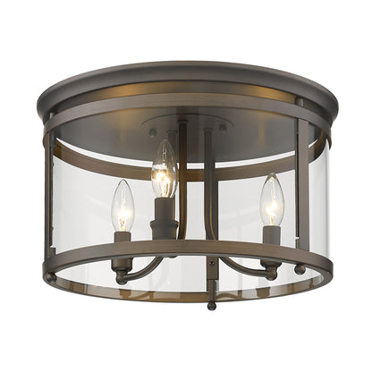 Payton Flush Mount - Rubbed Bronze - Golden Lighting