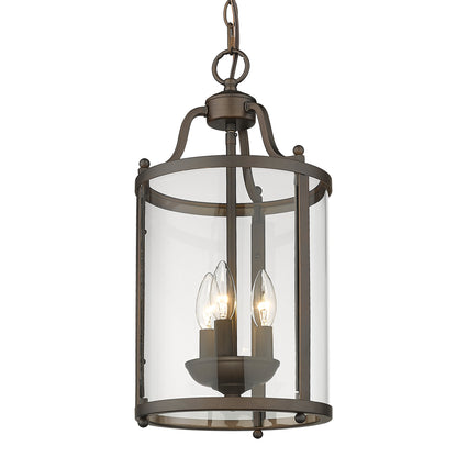 Payton 3 Light Pendant - Rubbed Bronze - Golden Lighting