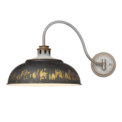 Kinsley 1 Light Articulating Wall Sconce - Antique Black Iron - Golden Lighting