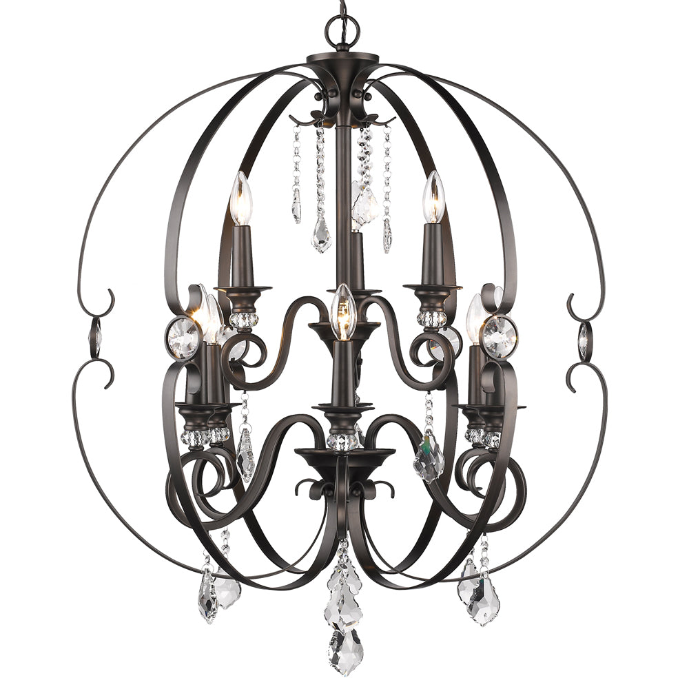 Ella 2 Tier - 9 Light Chandelier -  - Golden Lighting