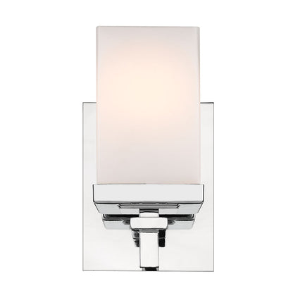 Maddox 1 Light Wall Sconce - Chrome / Opal - Golden Lighting