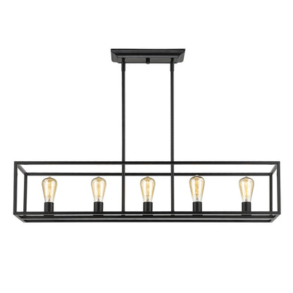 Wesson 5 Light Linear Pendant -  - Golden Lighting