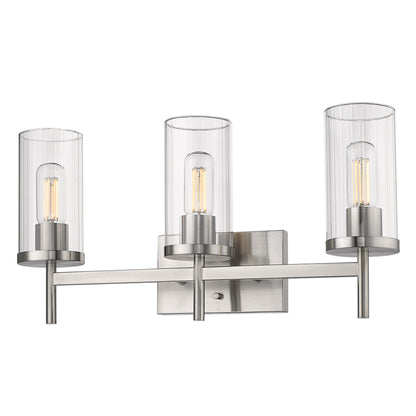 Winslett 3 Light Bath Vanity - Pewter - Golden Lighting