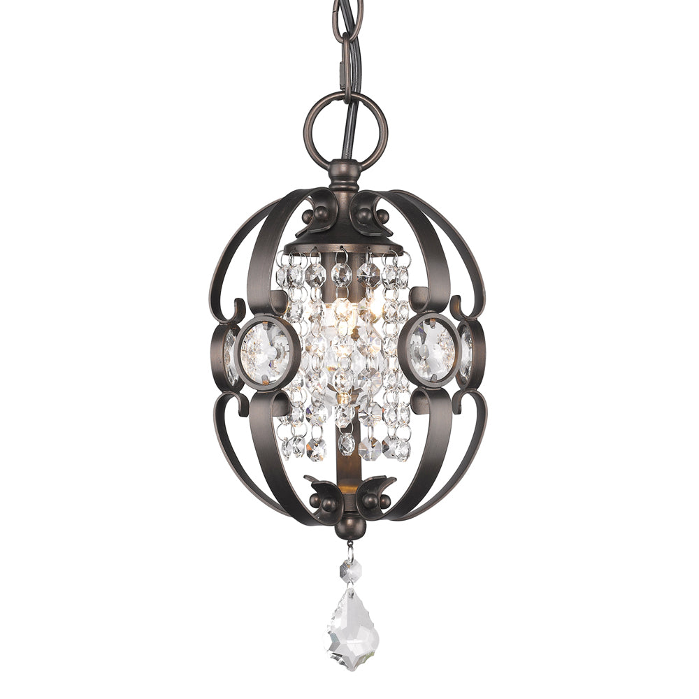 Ella Mini Pendant - Brushed Etruscan Bronze - Golden Lighting