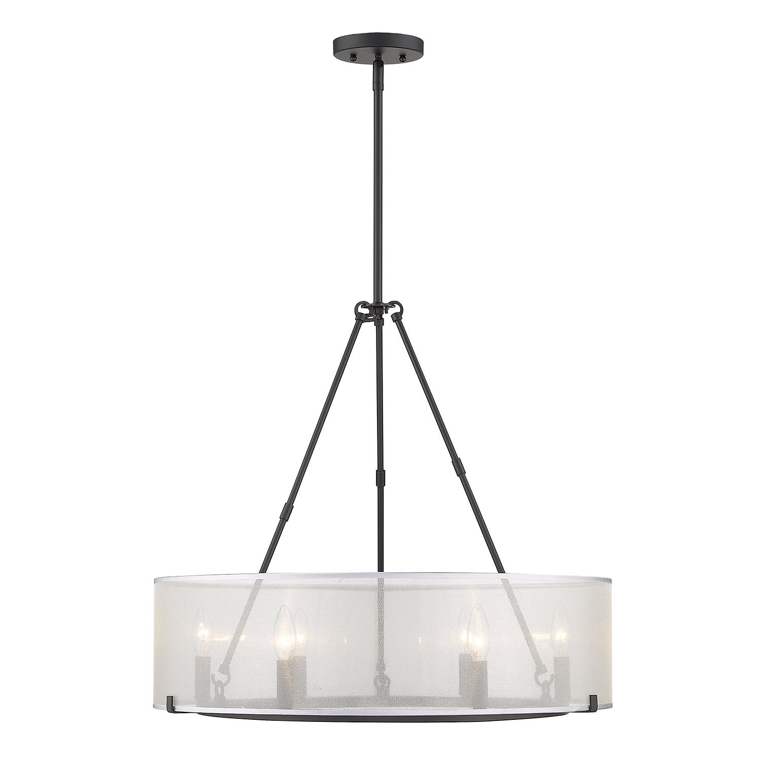 Alyssa 6 Light Chandelier - Includes Extension Rod Kit -  - Golden Lighting