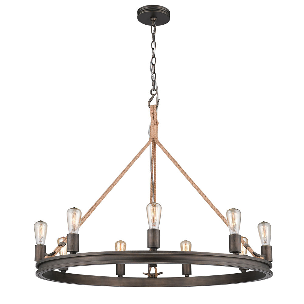 Chatham 9 Light Chandelier -  - Golden Lighting