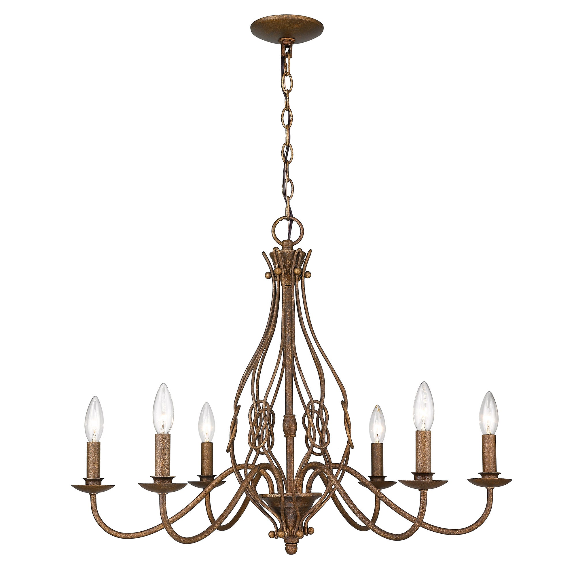 Antoinette 6 Light Chandelier -  - Golden Lighting