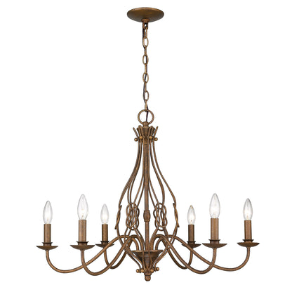 Antoinette 6 Light Chandelier -  - Golden Lighting