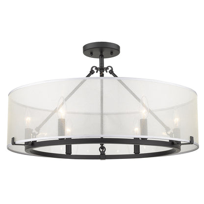 Alyssa 6 Light Chandelier - Short Rod Only -  - Golden Lighting