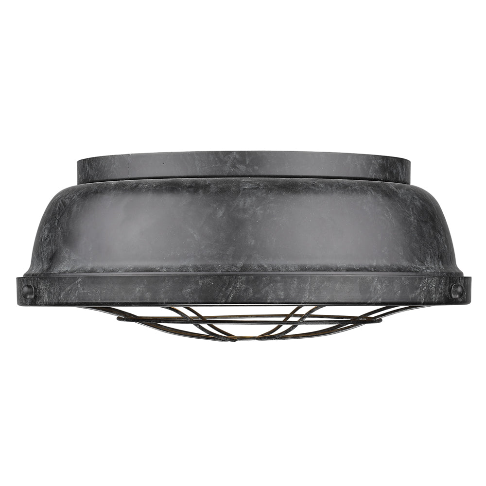 Bartlett Flush Mount - Black Patina - Golden Lighting