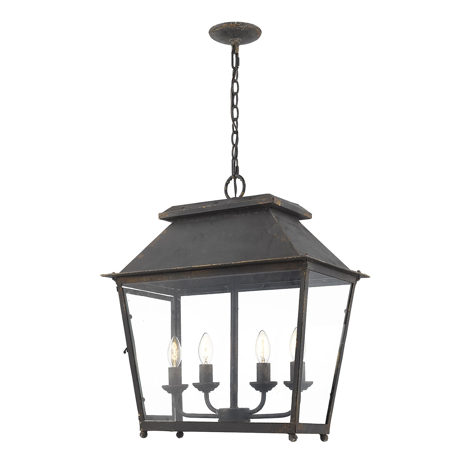 Abingdon 4 Light Pendant Lantern -  - Golden Lighting