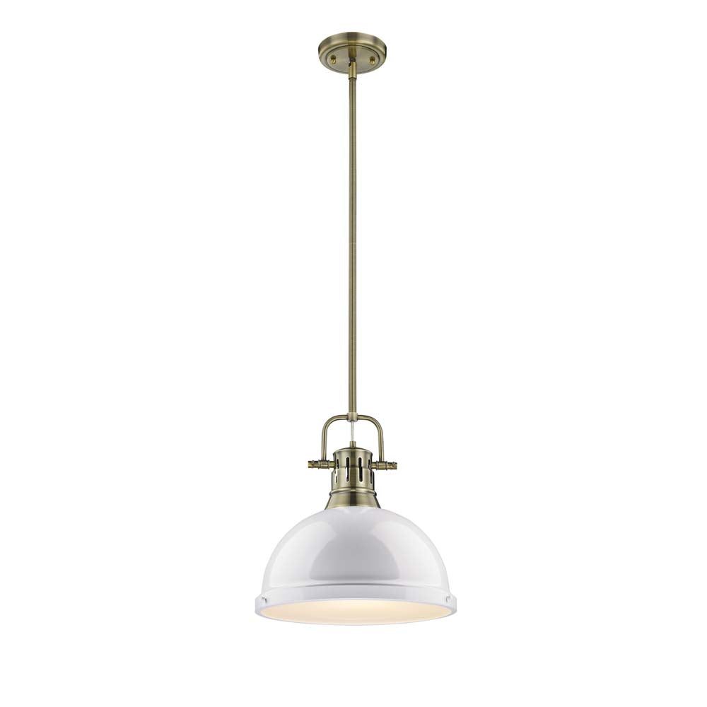 Duncan 1 Light Pendant with Rod -  - Golden Lighting