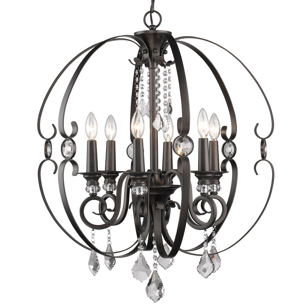 Ella 6 Light Chandelier -  - Golden Lighting