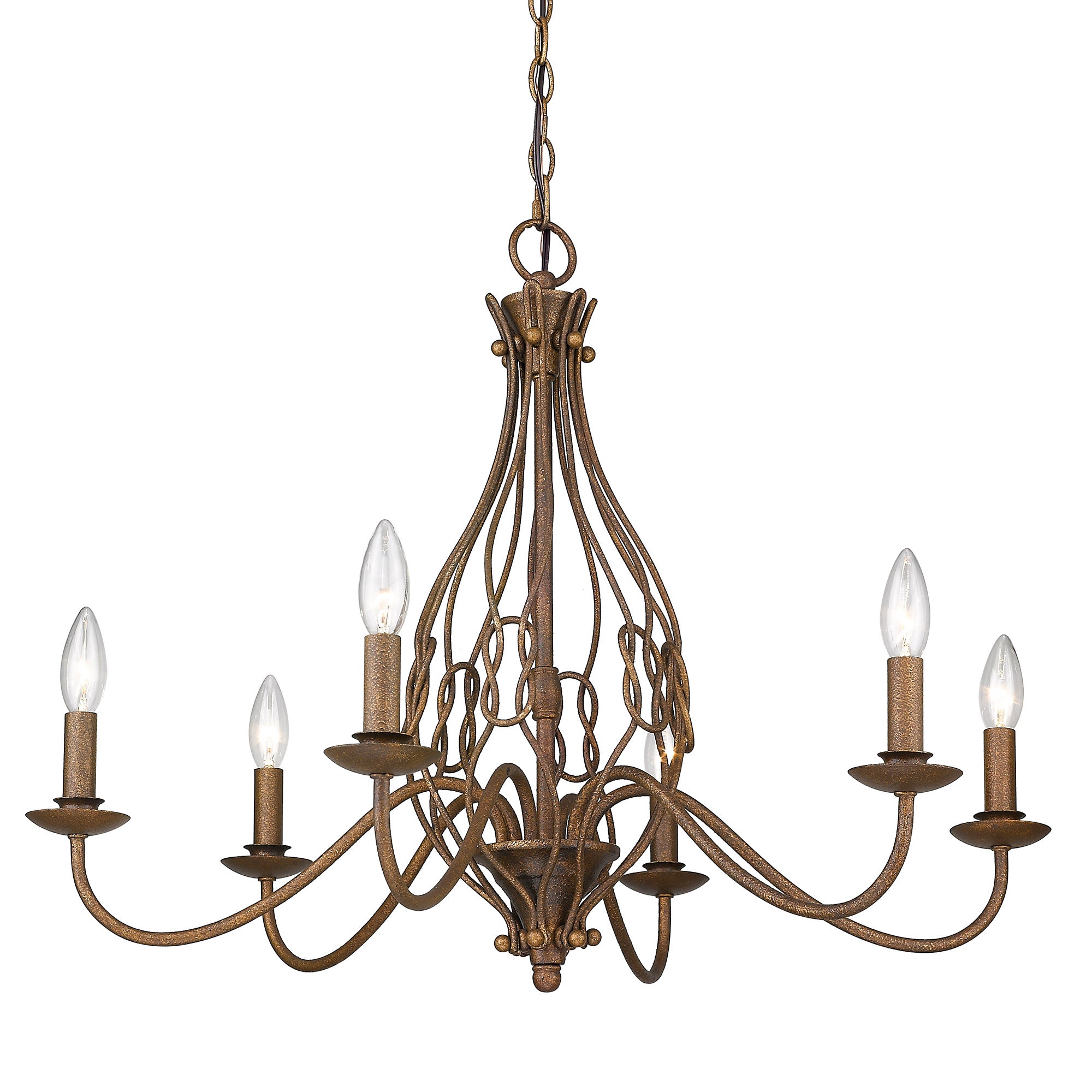 Antoinette 6 Light Chandelier -  - Golden Lighting