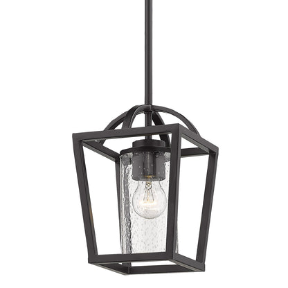 Mercer Mini Pendant - Matte Black / Matte Black - Golden Lighting