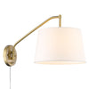 Ryleigh 1 Light Articulating Wall Sconce - Brushed Champagne Bronze / Modern White Shade - Golden Lighting