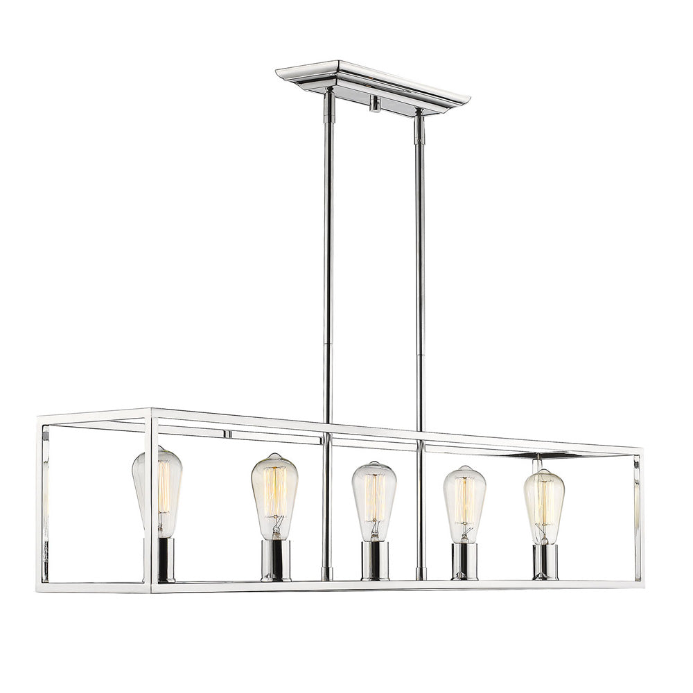 Wesson 5 Light Linear Pendant -  - Golden Lighting