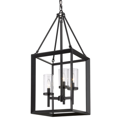 Smyth 3 Light Pendant - Matte Black - Golden Lighting