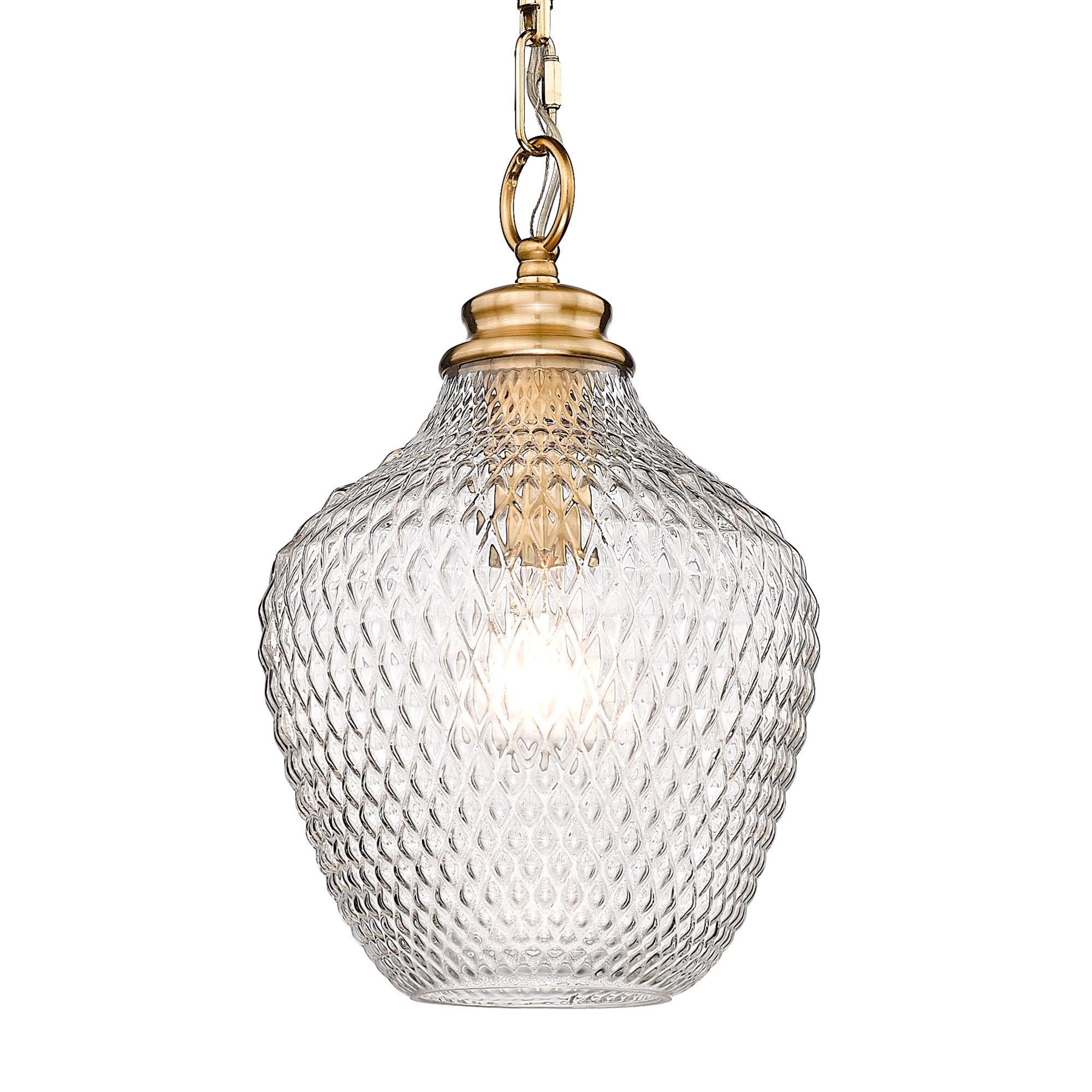 Adeline Medium Pendant - Modern Brushed Gold - Golden Lighting