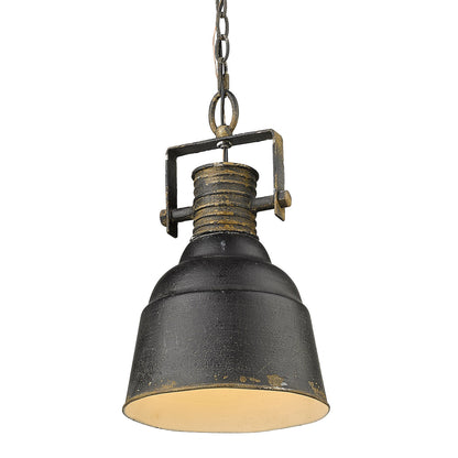 Quarry 1 Light Pendant -  - Golden Lighting