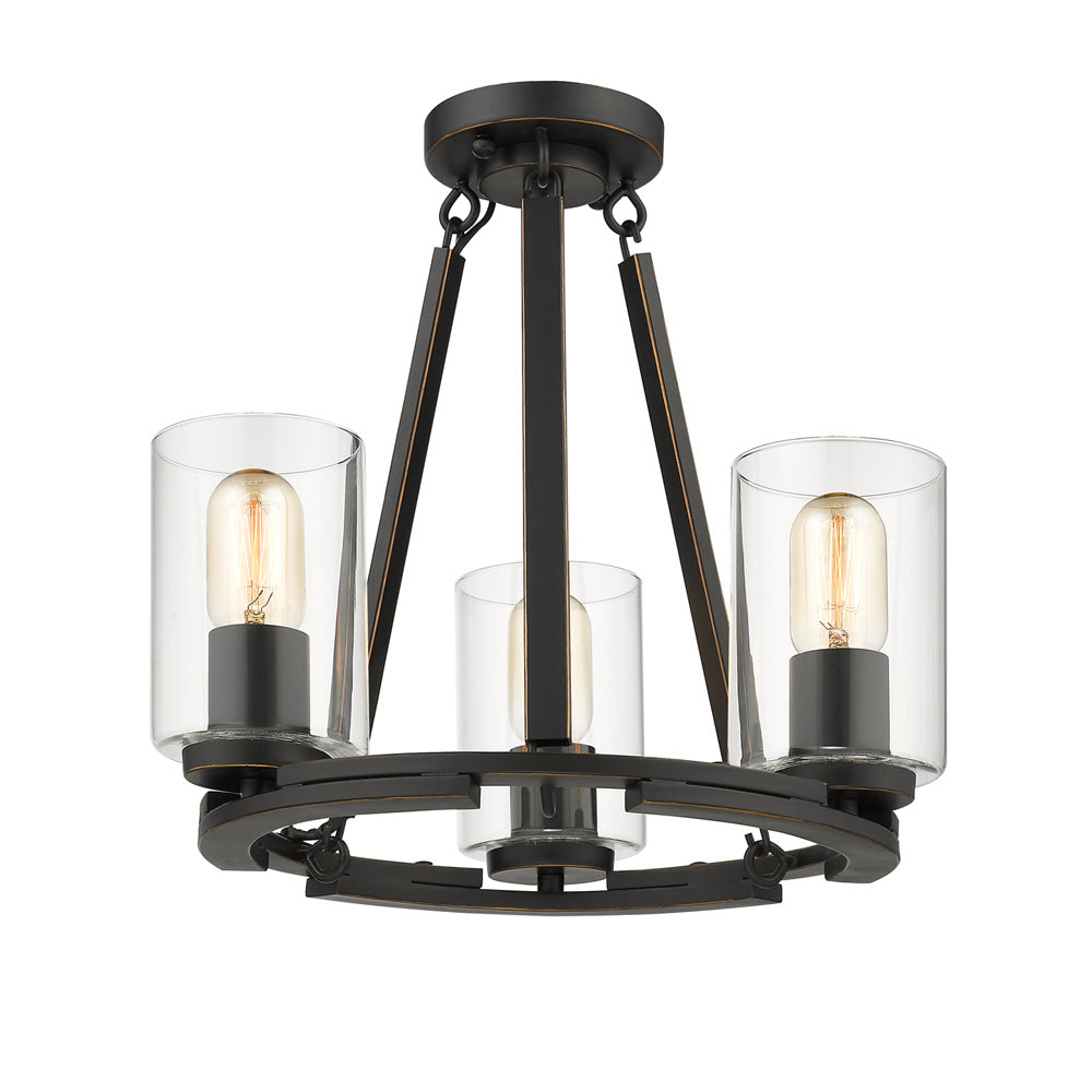 Monroe 3 Light Chandelier (Convertible) -  - Golden Lighting