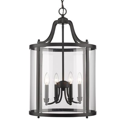 Payton 4 Light Pendant - Matte Black - Golden Lighting