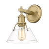 Orwell 1 Light Bath Vanity - Brushed Champagne Bronze / Clear Glass Shade - Golden Lighting