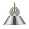 Orwell 1 Light Wall Sconce - Pewter / Pewter Shade - Golden Lighting