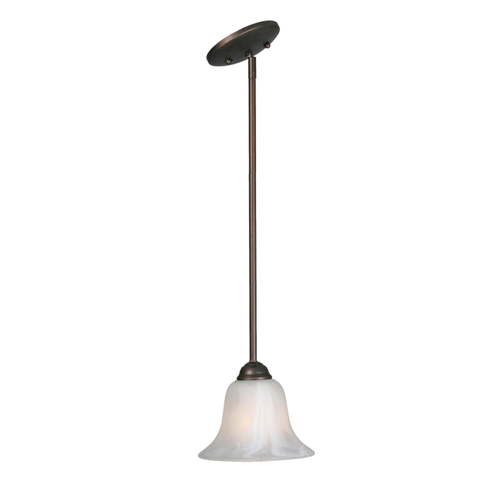 Multi-Family Mini Pendant - Rubbed Bronze / Marbled Glass - Golden Lighting