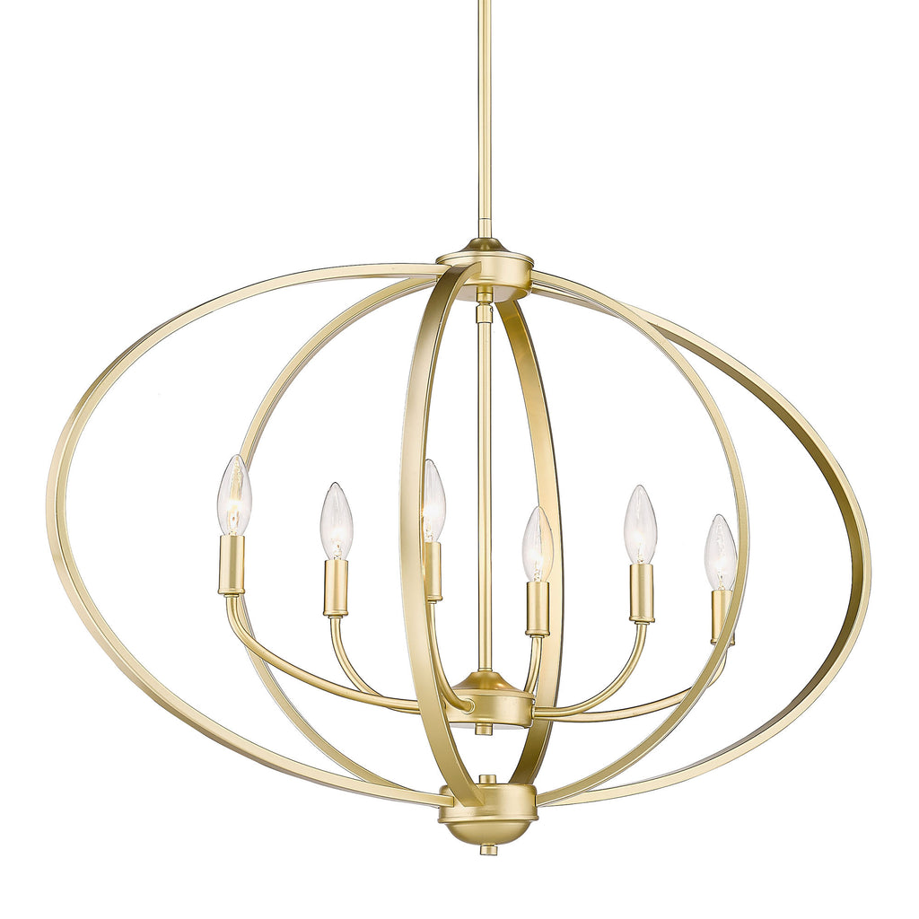 Colson Linear Pendant - Olympic Gold / No Shade - Golden Lighting