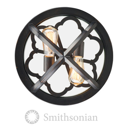 Saxon 2 Light Flush Mount -  - Golden Lighting