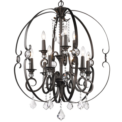 Ella 2 Tier - 9 Light Chandelier -  - Golden Lighting