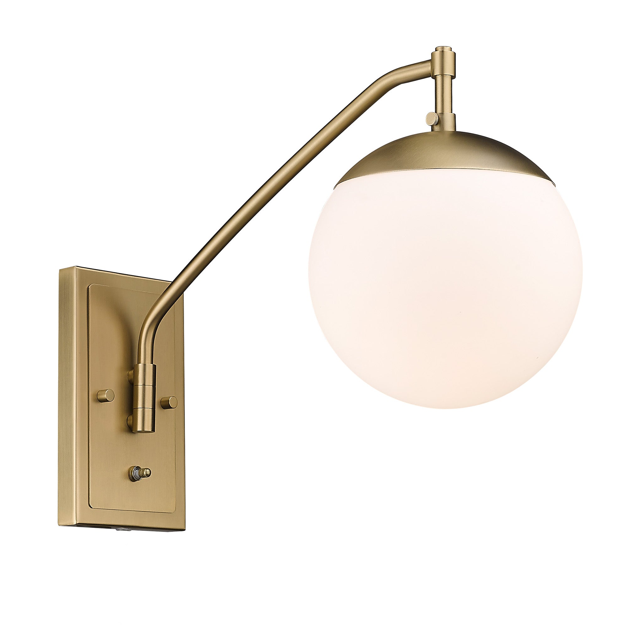 Glenn 1 Light Articulating Wall Sconce - Brushed Champagne Bronze - Golden Lighting