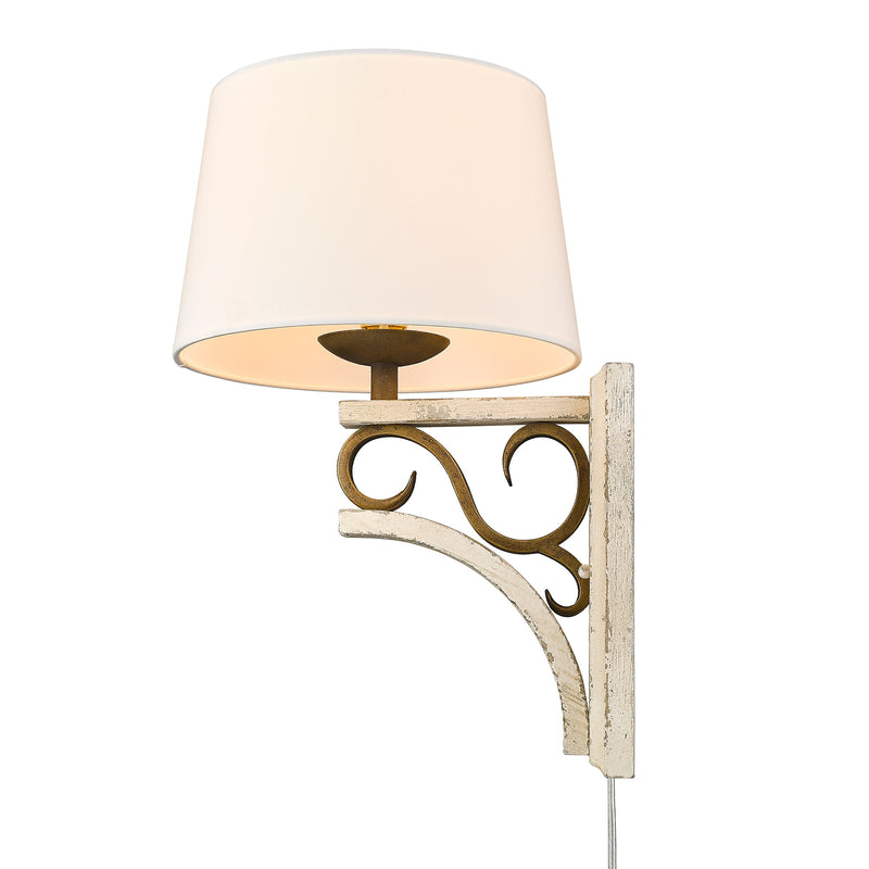 Solay 1 Light Wall Sconce (Plug-in or Hardwire) -  - Golden Lighting