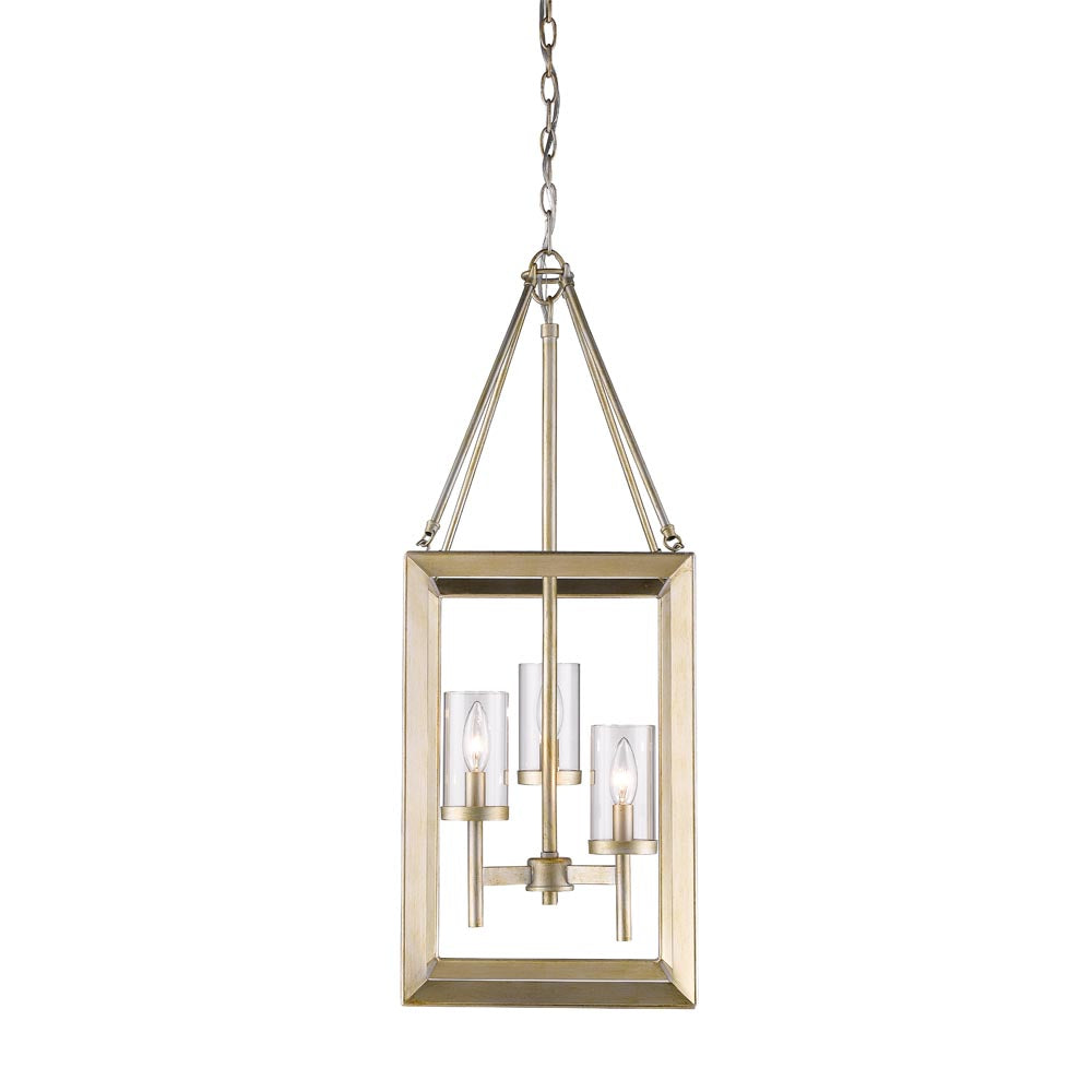 Smyth 3 Light Pendant - White Gold - Golden Lighting