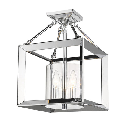 Smyth Mini Chandelier (Chrome & Clear Glass) -  - Golden Lighting