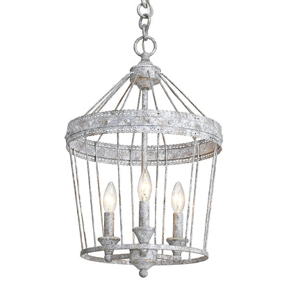 Ferris 3 Light Pendant - Oyster - Golden Lighting