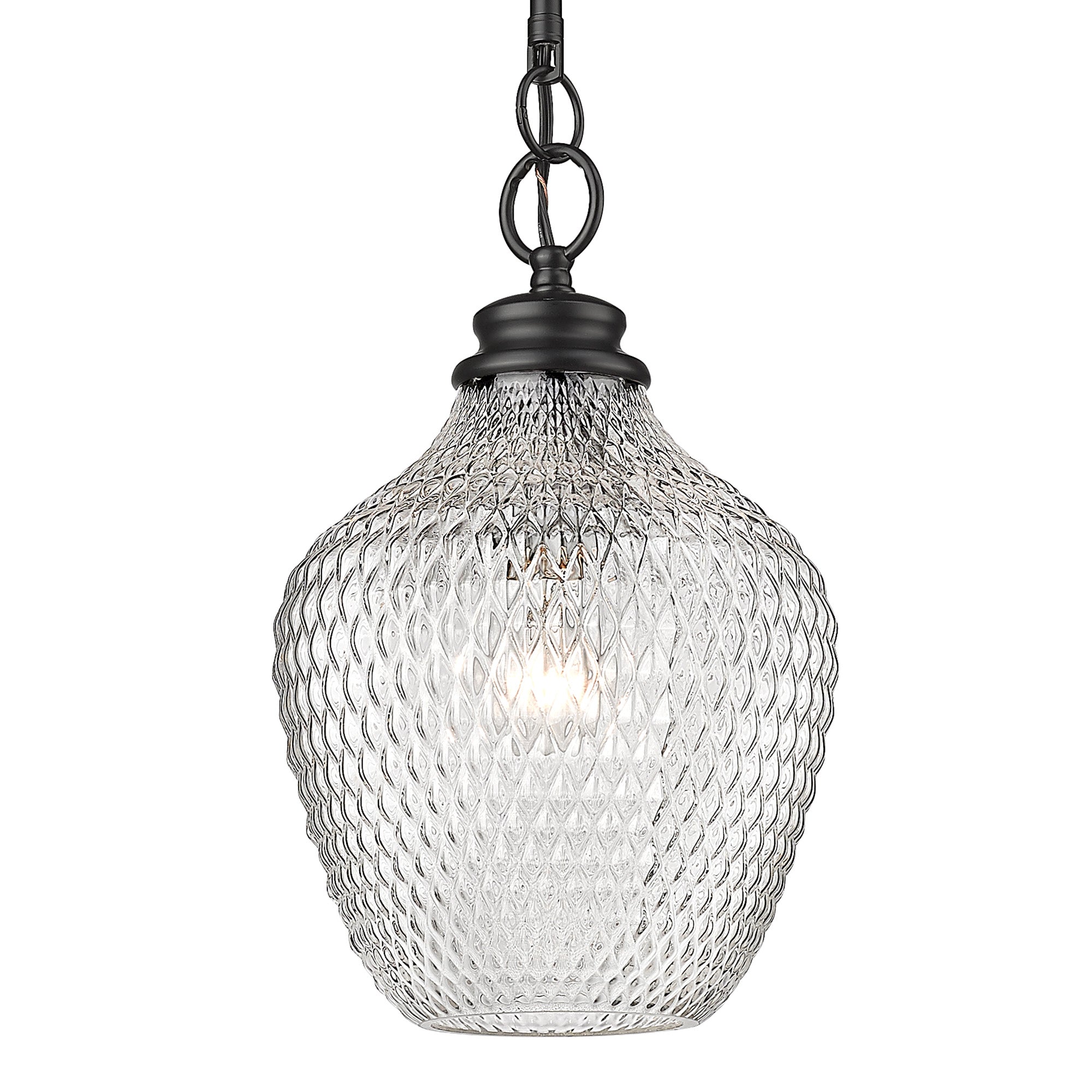 Adeline Medium Pendant - Matte Black - Golden Lighting