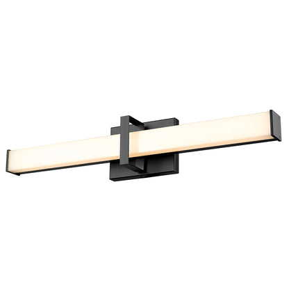 Elon 24" LED Bath Bar - Matte Black / Opal Glass - Golden Lighting