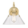 Orwell 1 Light Wall Sconce - Brushed Champagne Bronze / Clear Glass - Golden Lighting